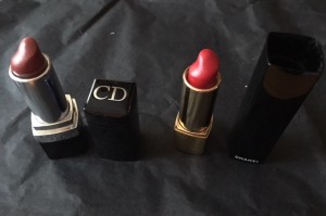 rouges Dior et Chanel