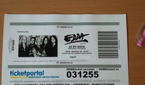 Edda billet du concert